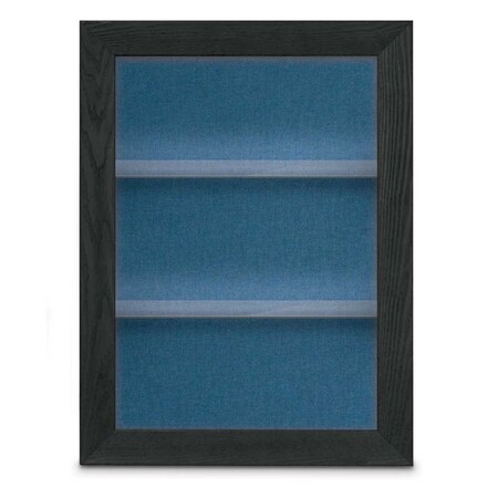 United Visual Products Outdoor Enclosed Combo Board, 42"x32", Black Frame/Blue & Blue Spruce UVCB4232ODB-BLUE-BLSPRU